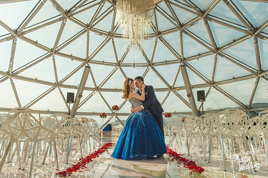 Head over heels with this magical wedding photo!