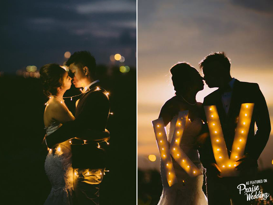 So magical and enchanting, everything about this wedding photo is screaming romance!