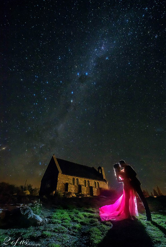A magical night prewedding session in  New Zealand!