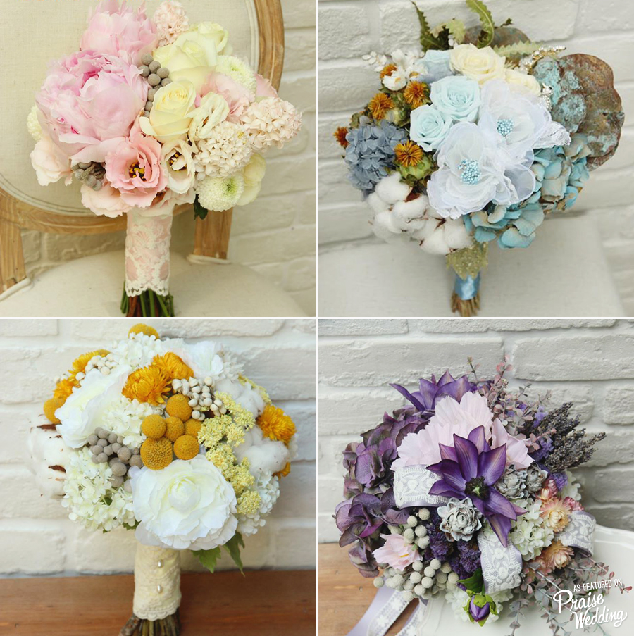 Unique and stylish floral color combinations, pick your fave!