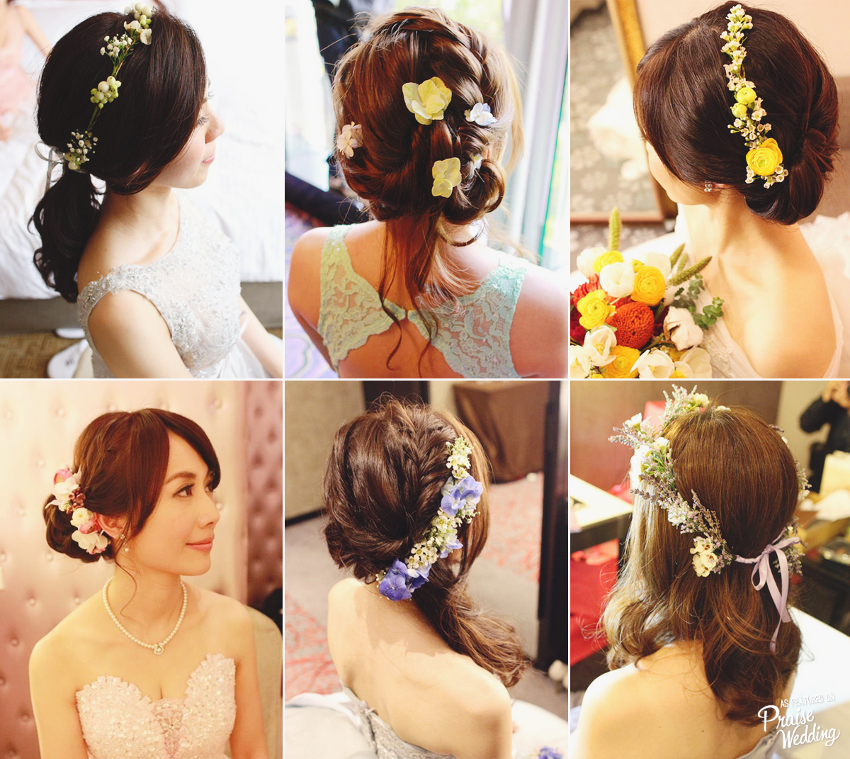 Want to incoporate some florals in your hairstyle? Here are some pretty ways!