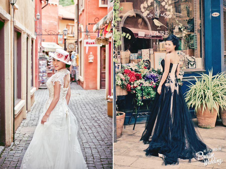Black and White - Two simply lovely looks for a destination engagement shoot!
