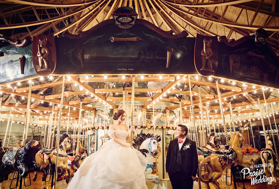 Golden playland - this romantic night prewedding session is magical!