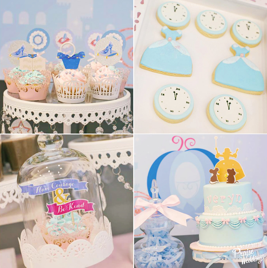 This Cinderella-themed baby girl birthday party is SO ADORABLE! Precious details perfectly captured!