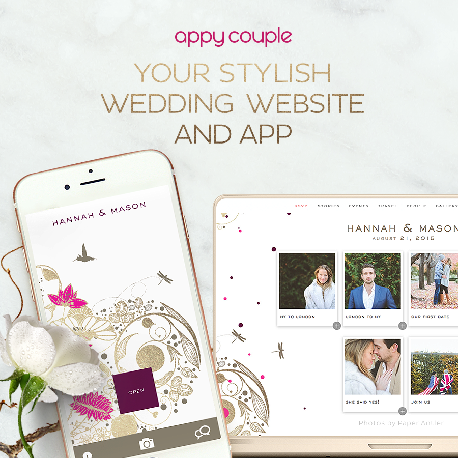 Create your  wedding website and app now