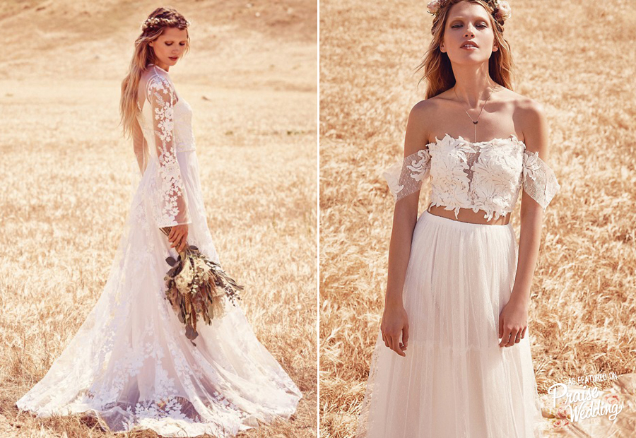 Boho brides! If you are a fan of Free People, you'll fall in love with their super stylish Ever After Bridal Collection!