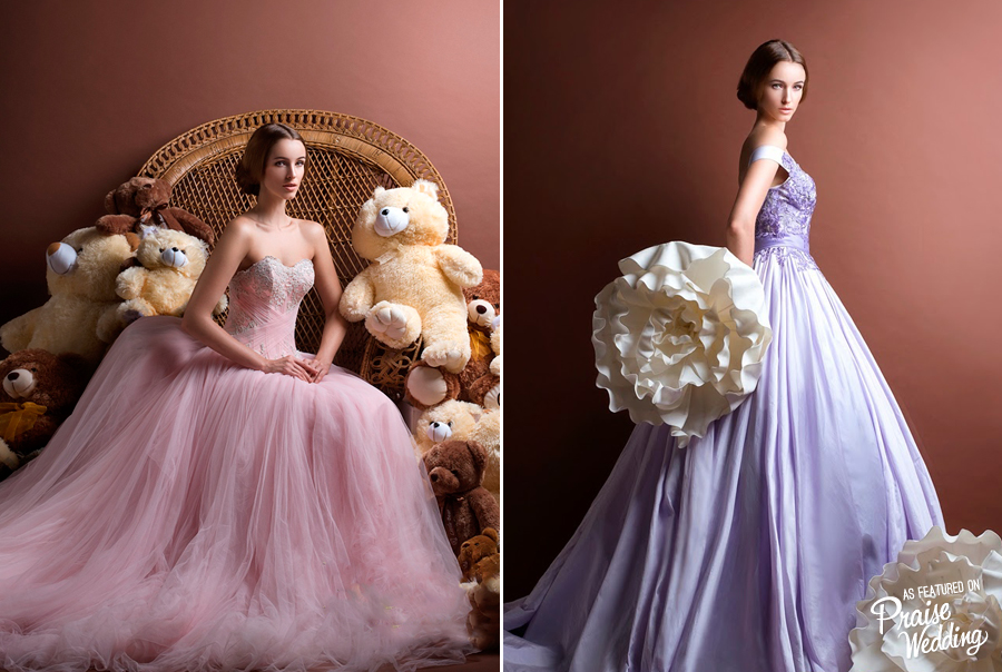 Pink or purple? We are in love with both Rooya Couture gowns!