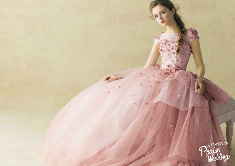 This pink floral-inspired Anteprima Bridal gown embraces sweet femininity! 
