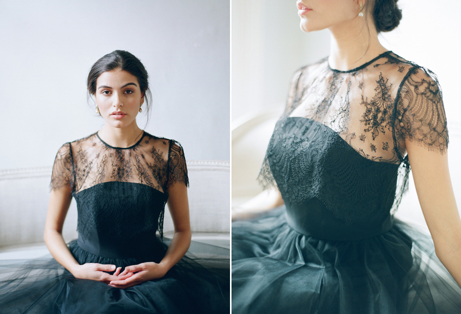Alexandra Grecco's black Elliot Blouse and Lea Dress make a beautiful combo!