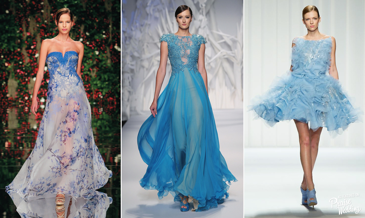 Which one of these blue gowns from Abed Mahfouz is your favorite?