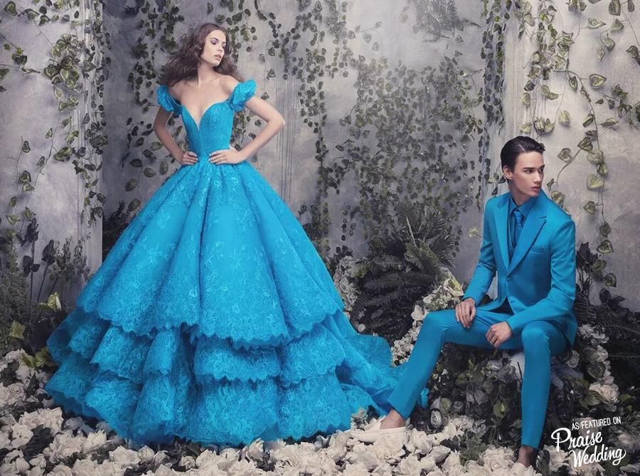 This Michael Cinco blue gown must be out of a fairytale!