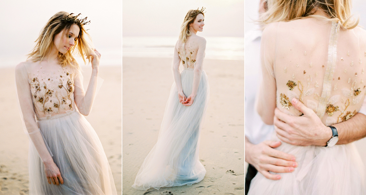 This golden seaside look is taking our breath away!