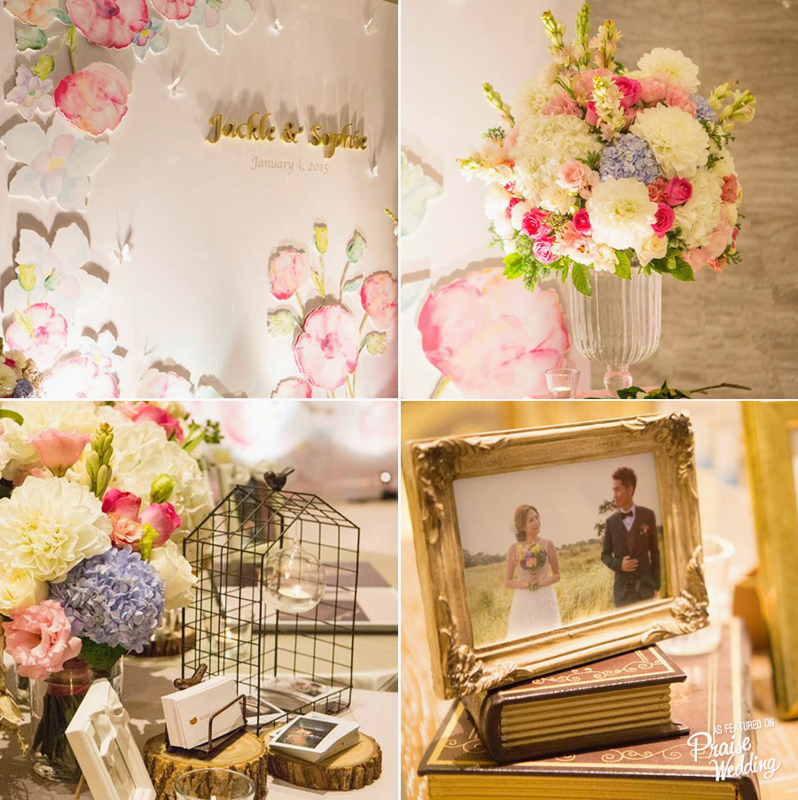 So in love with this sweet watercolor x pastel wedding theme with a touch of gold!