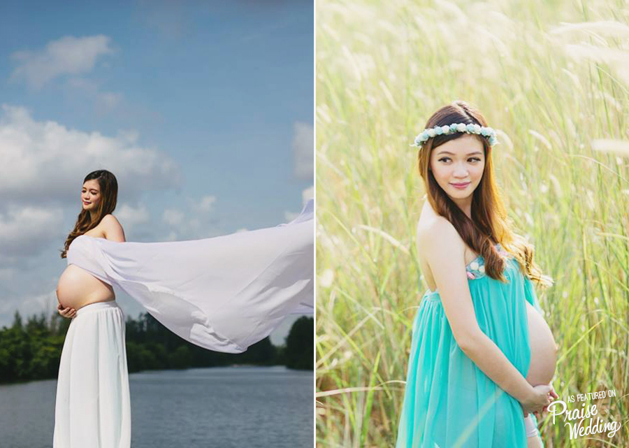 Love and beauty in nature - these outdoor maternity photos are so gorgeous!
