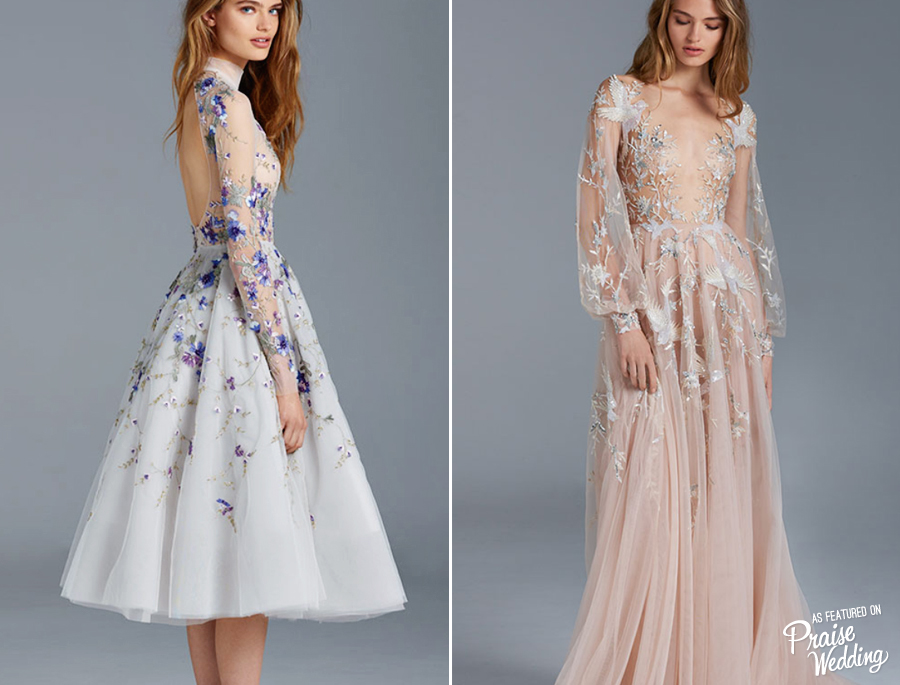 Paolo Sebastian's latest 2015/16 floral-inspired gowns - fresh, feminine, and charming!