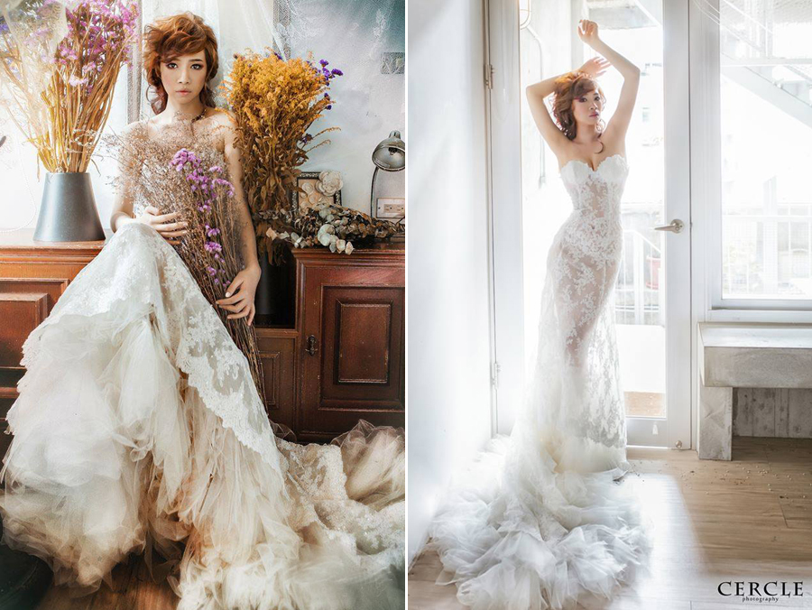 Swoon over this Bride's gorgeous looks - stylish, sexy, and charming!
