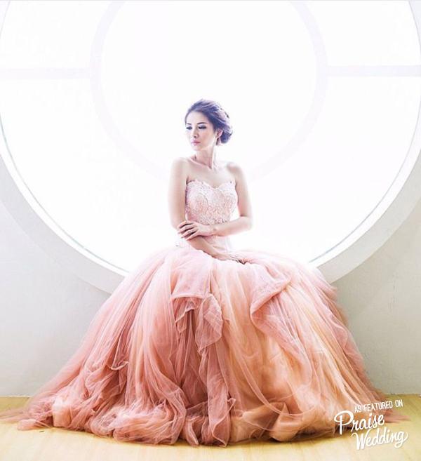 This pink tulle gown is downright droolworthy!