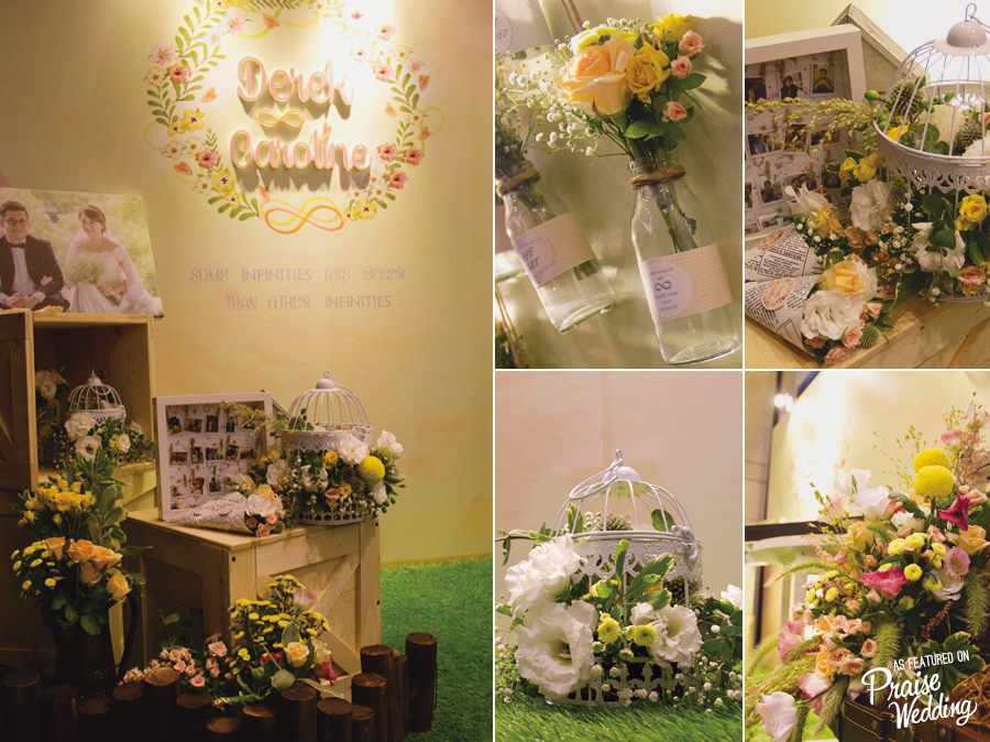 Lovely rustic yellow x green wedding design and décor!