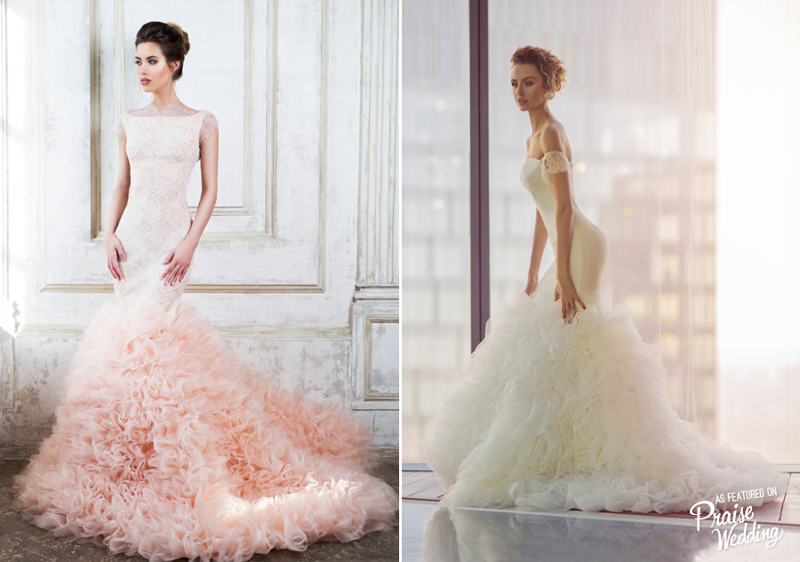 Pink or white? Stylish and elegant gowns by Kate's Bride!