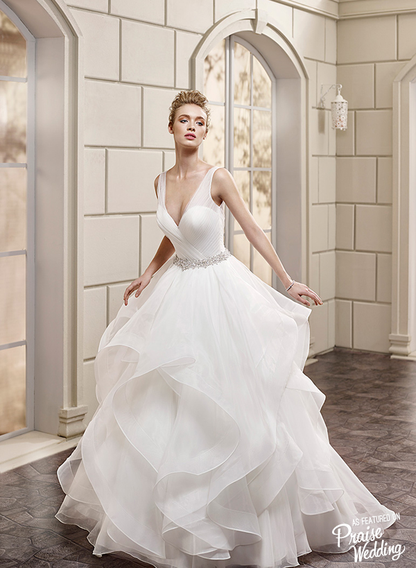 A romantic, feminine Eddy K wedding dress to dream of all day!