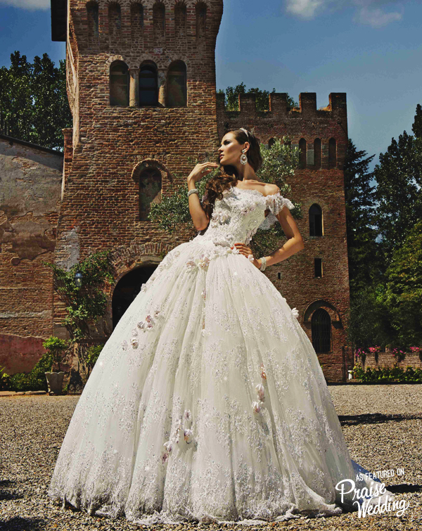 This gorgeous Amelia Casablanca Italian princess gown with a touch of 3D floral appliques is downright droolworthy!