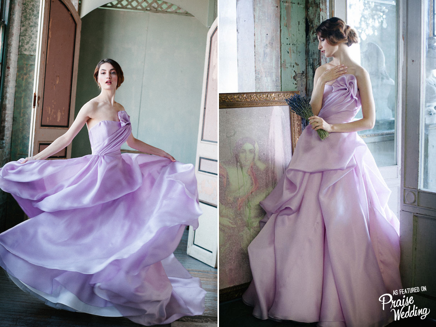 Fawning over this oh-so-romantic Sareh Nouri orchid gown!