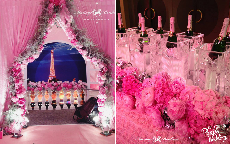 Sweet floral-filled pink wedding design!
