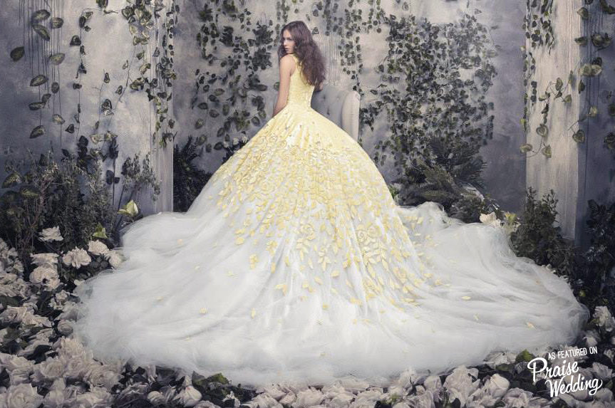 Utterly romantic spring-inspired ball gown! Michael Cinco never fails to amaze us! 