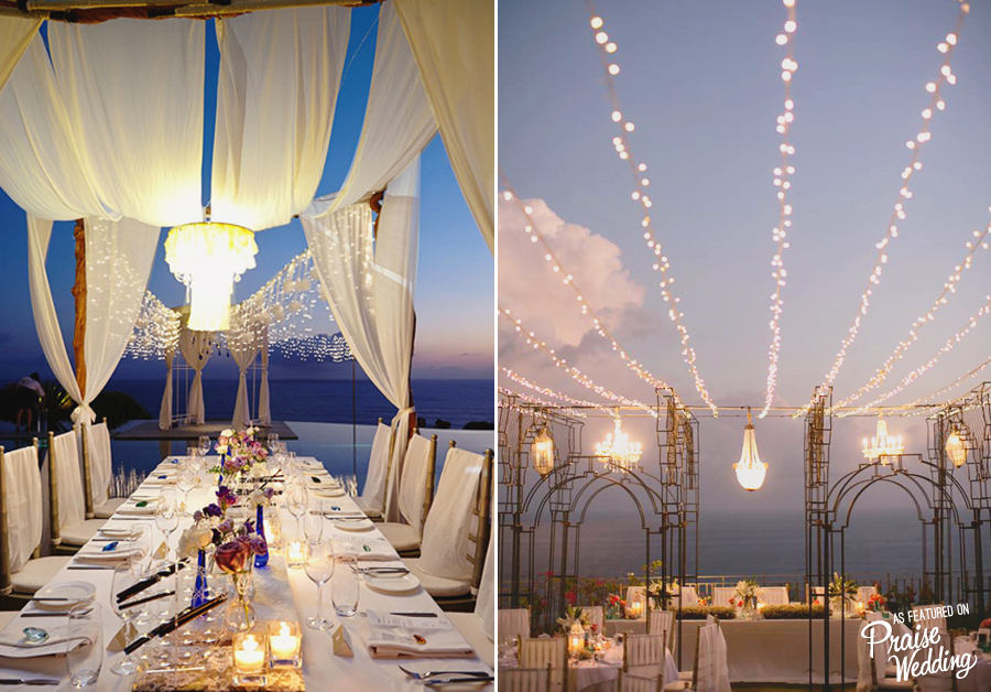 So in love with these magical outdoor night receptions in Bali!  