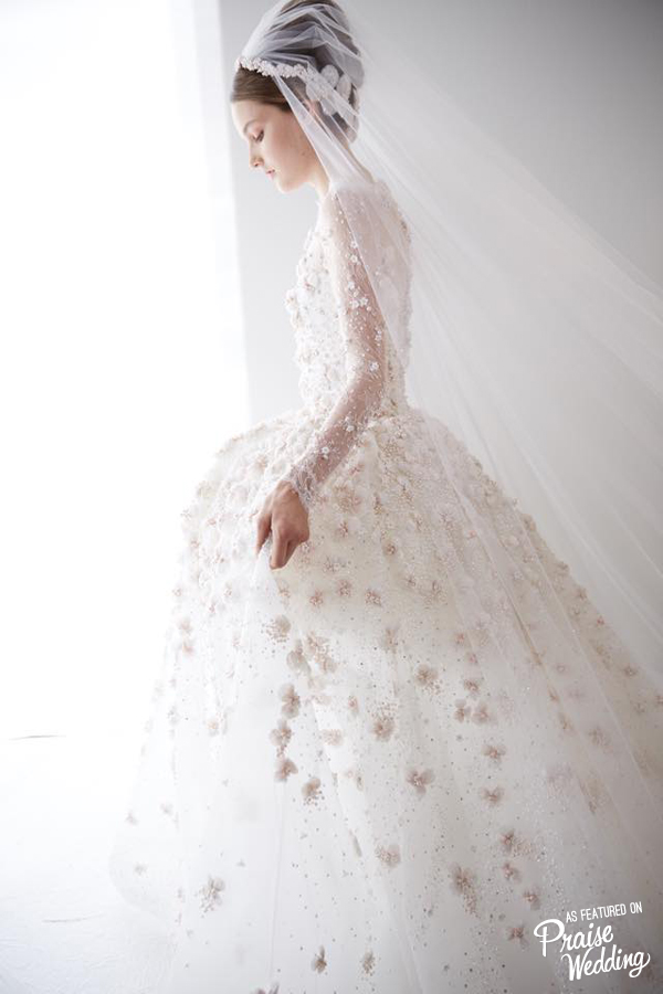 This Floral-inspired Georges Hobeika gown is oh so romantic!
