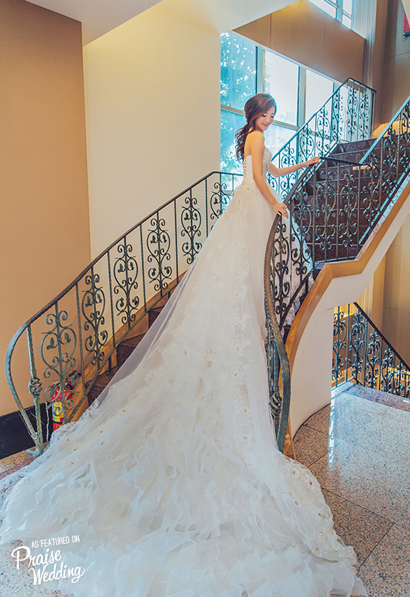 This bride is a stunning vision!