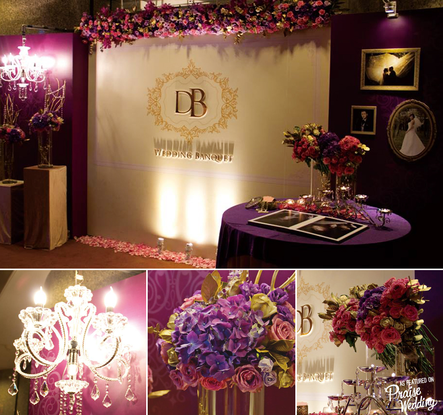 How incredible is this purple x orchid wedding theme? Elegant with a touch of glam!