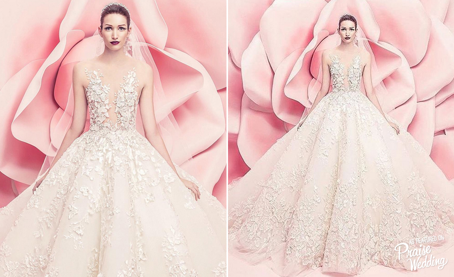 Glamorous Michael Cinco gown dripping with chic details and beading!