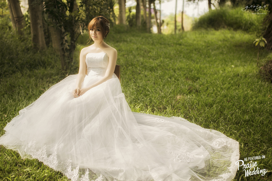 Natural bridal portrait bursting with magical enchantment!