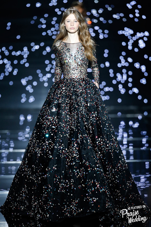 Starry starry night! This fashion-forward confetti gown by Zuhair Murad is oh so pretty!