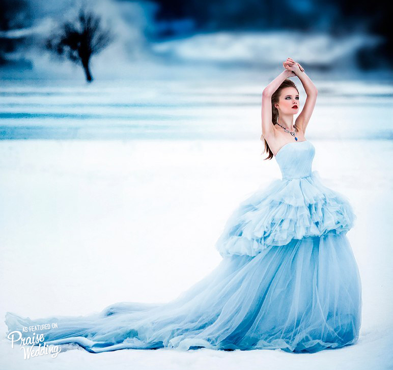 A sweet snowy blue gown to dream of all day!