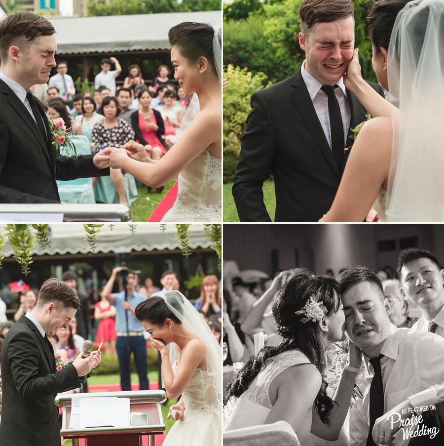 We love it when grooms show their true emotions! What's more precious than tears of love?
