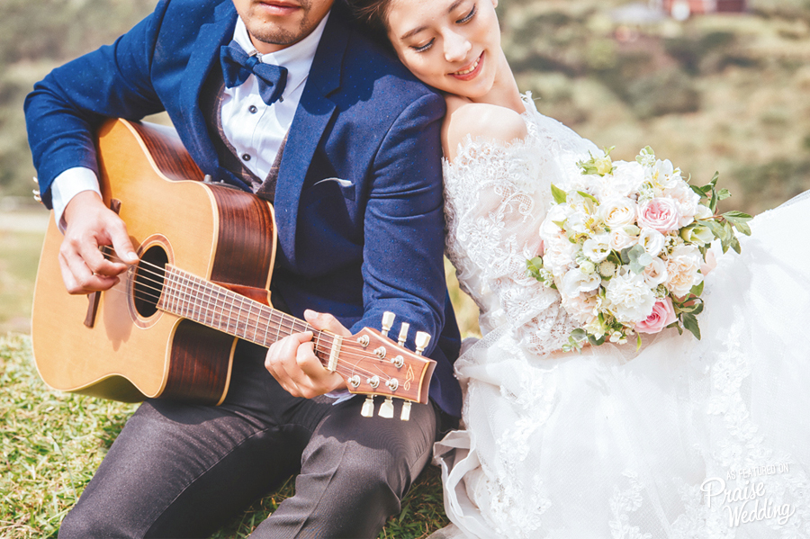 If music be the food of love, play on! We can feel the melodies of love flowing out from this engagement session!