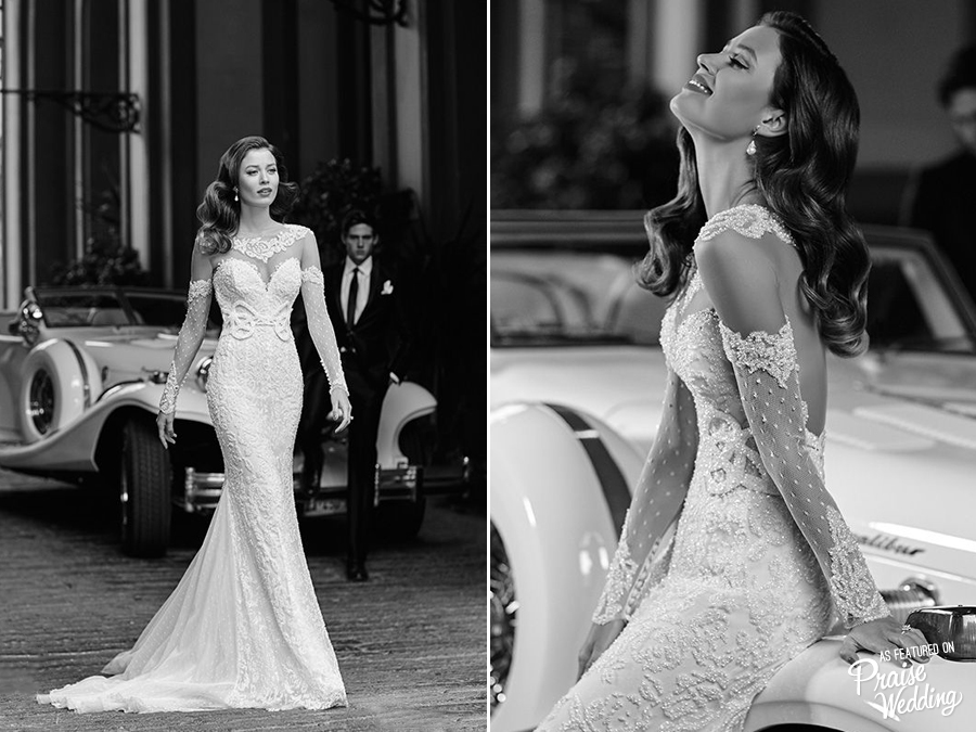 Maison Signore vintage-inspired bridal gown shows regal elegance with a touch of magic!