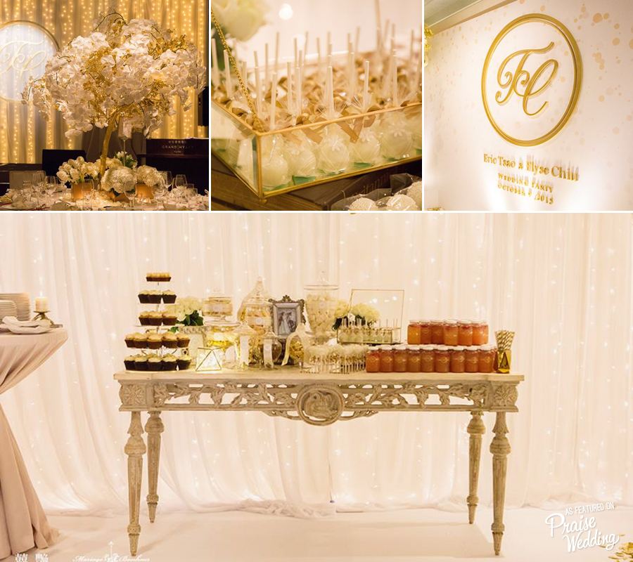 This beautiful gold x white reception is perfect for the season!