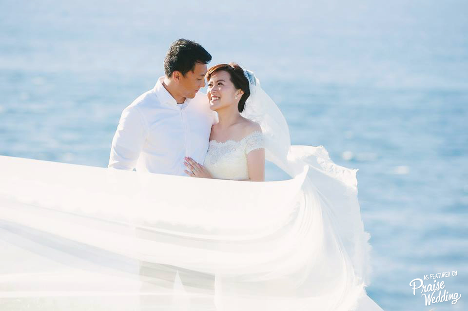 This seaside wedding is right out of the prettiest dream!