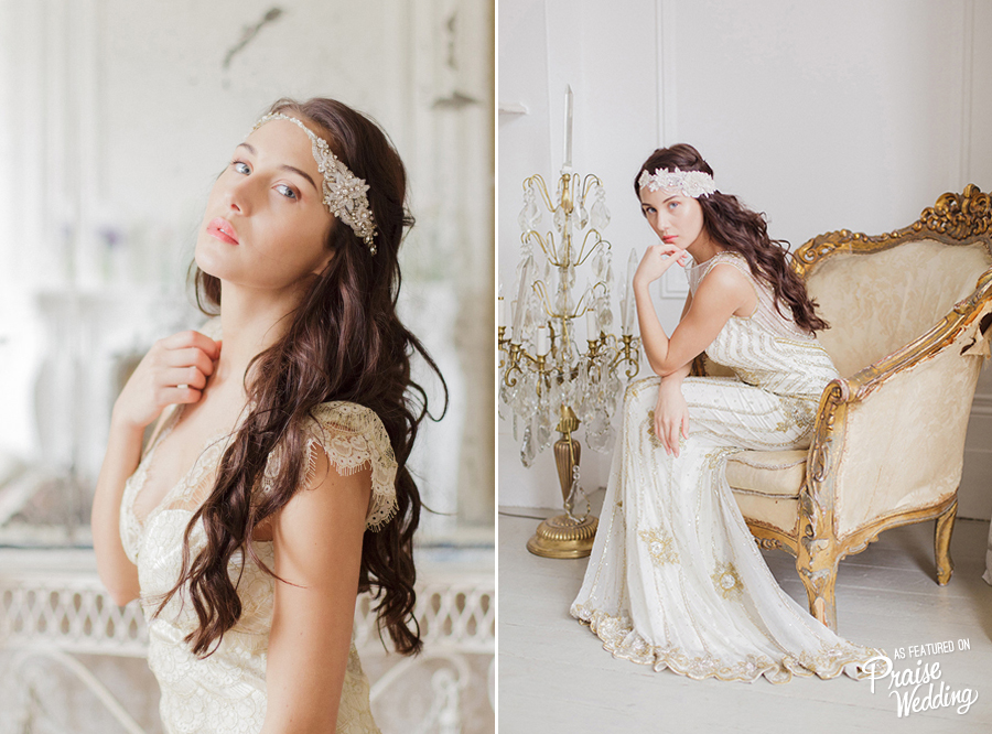 Stylish vintage-inspired bridal headpieces for elegant brides!