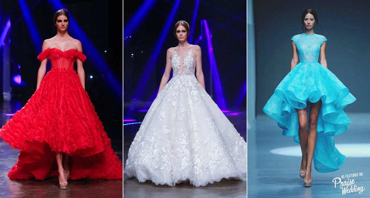 Red, white or blue? Pick your fave! Michael Cinco's new designs are absolutely stunning!