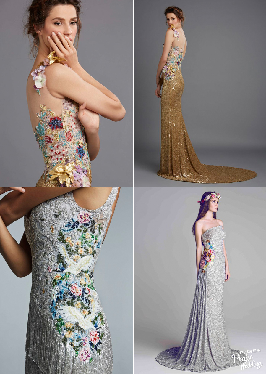 Stunning embroideries on silver and gold!  These Hamda Al Fahim gowns are downright droolworthy!