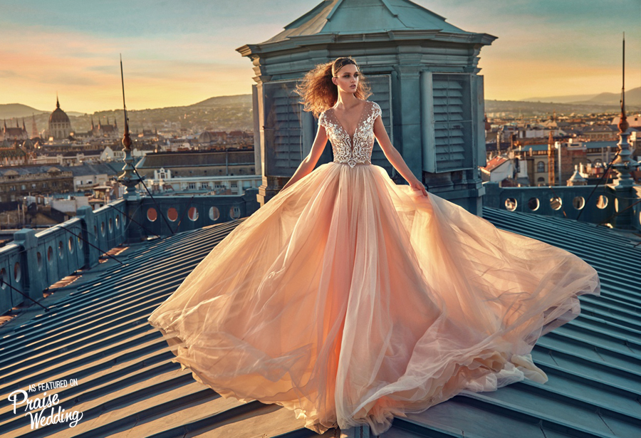 Galia Lahav's new GALA collection is full of beautiful surprises! This gogeous gown is downright droolworthy, so in love with the amazing color and silhouette!