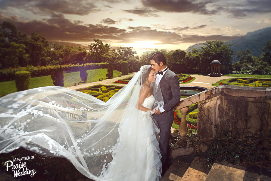 A reallife fairytale wedding scene overflowing with regal romance!