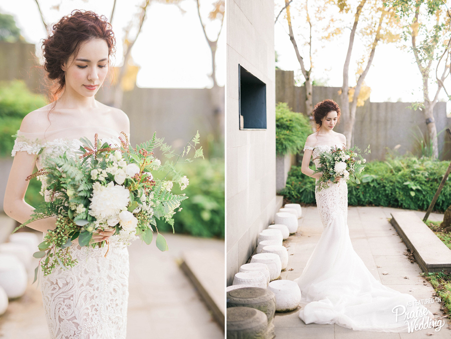 This gorgeous bridal session is the definition of modern elegance!