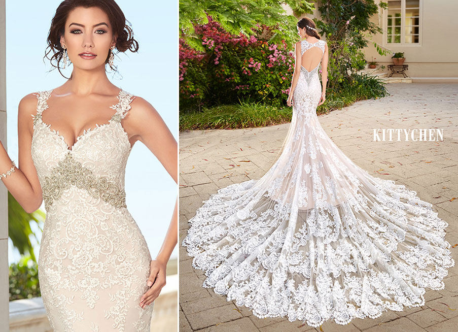 Wow! This gorgeous creation from Kitty Chen Couture's 2016 Collection is too stunning! Can't say no to beautiful lacey designs like this!