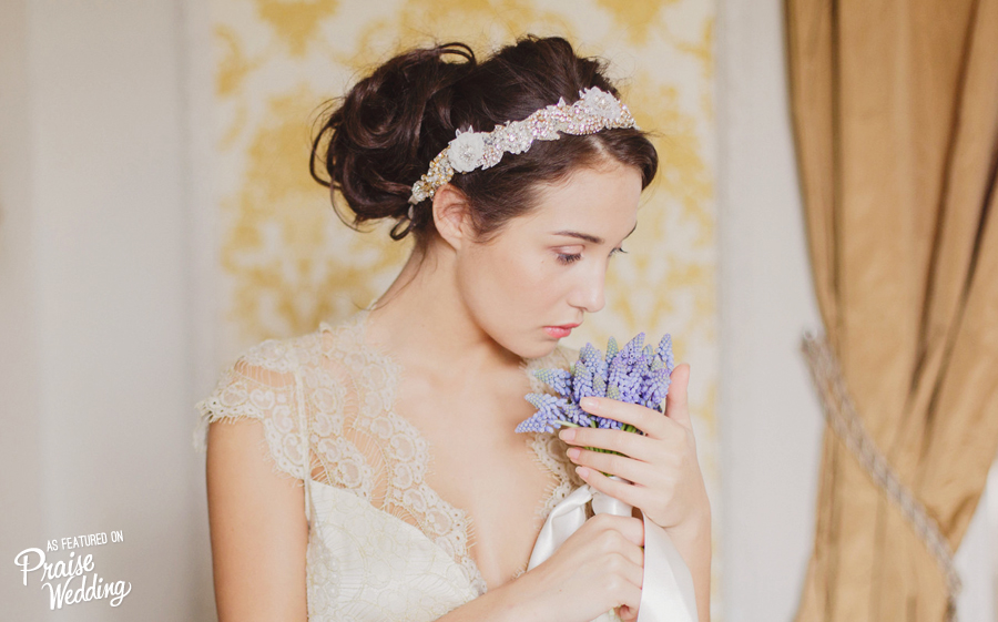Beautiful vintage-inspired bridal headpiece for elegant brides!