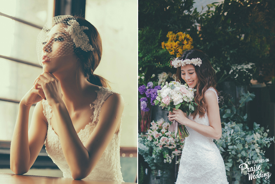 Vintage or rustic? Both bridal looks are utterly romantic!